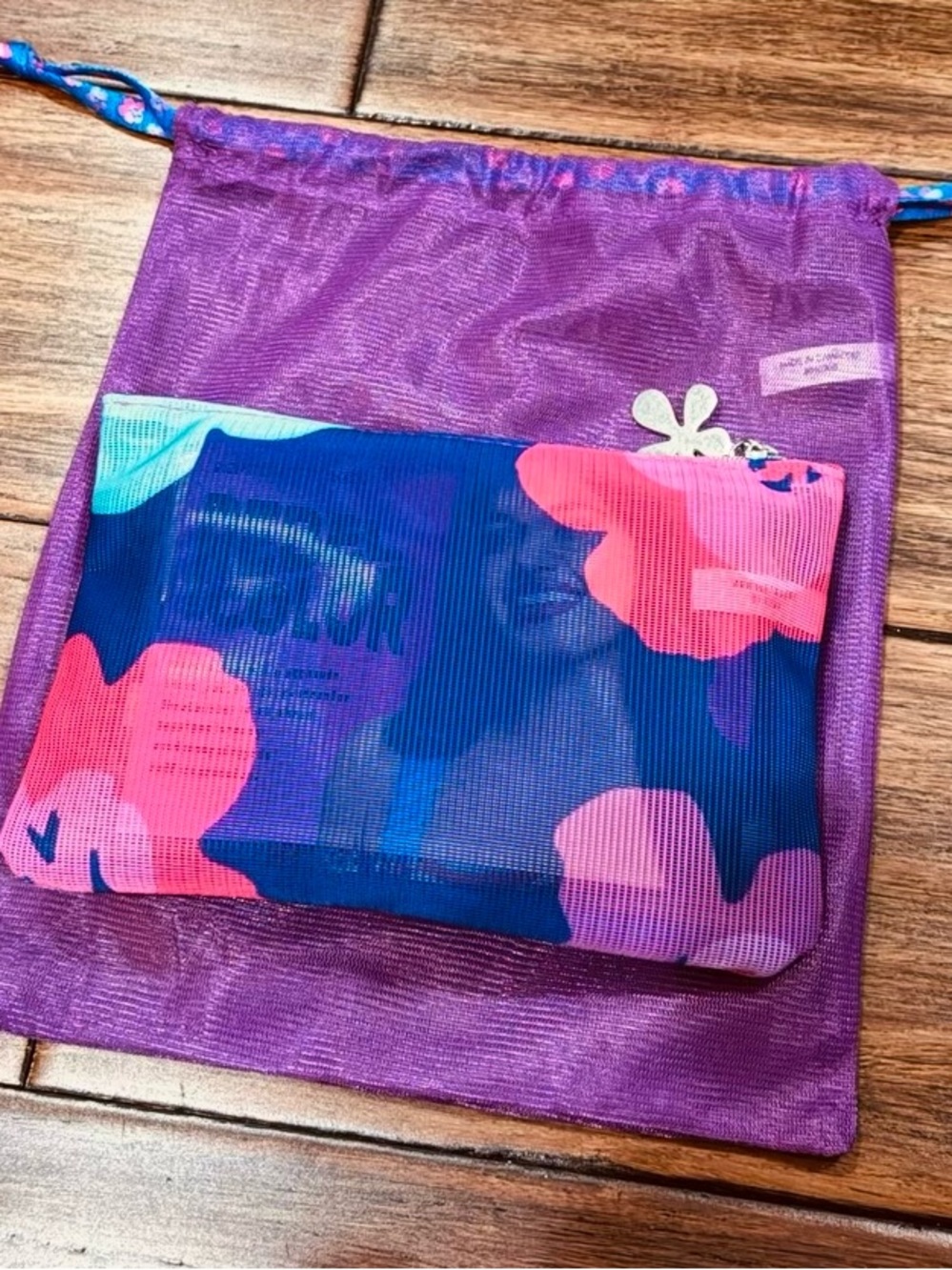 Ipsy Purple Floral Glam Bag Set